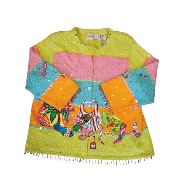 Vintage Sweater Cardigan Womens Medium Design Options By Philip Jane Gordon Beac - Picture 5 of 6